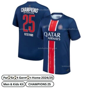 P^_^SG CHAMPIONS 25 Home Men Football Shirt 2024_25